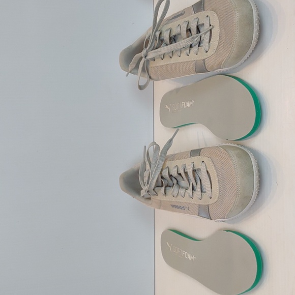 Puma Women's Bella Cream Lace Up Knit Suede Softfoam Casual Sneaker - Picture 12 of 12